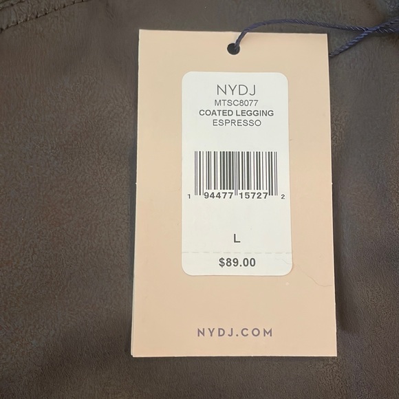 Espresso colored coated legging (L) - Picture 4 of 5